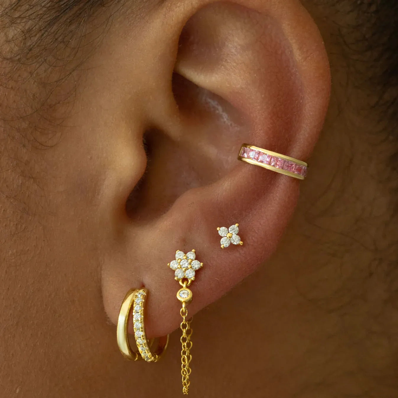 Bohomoon Stainless Steel Iris Stud Earrings
