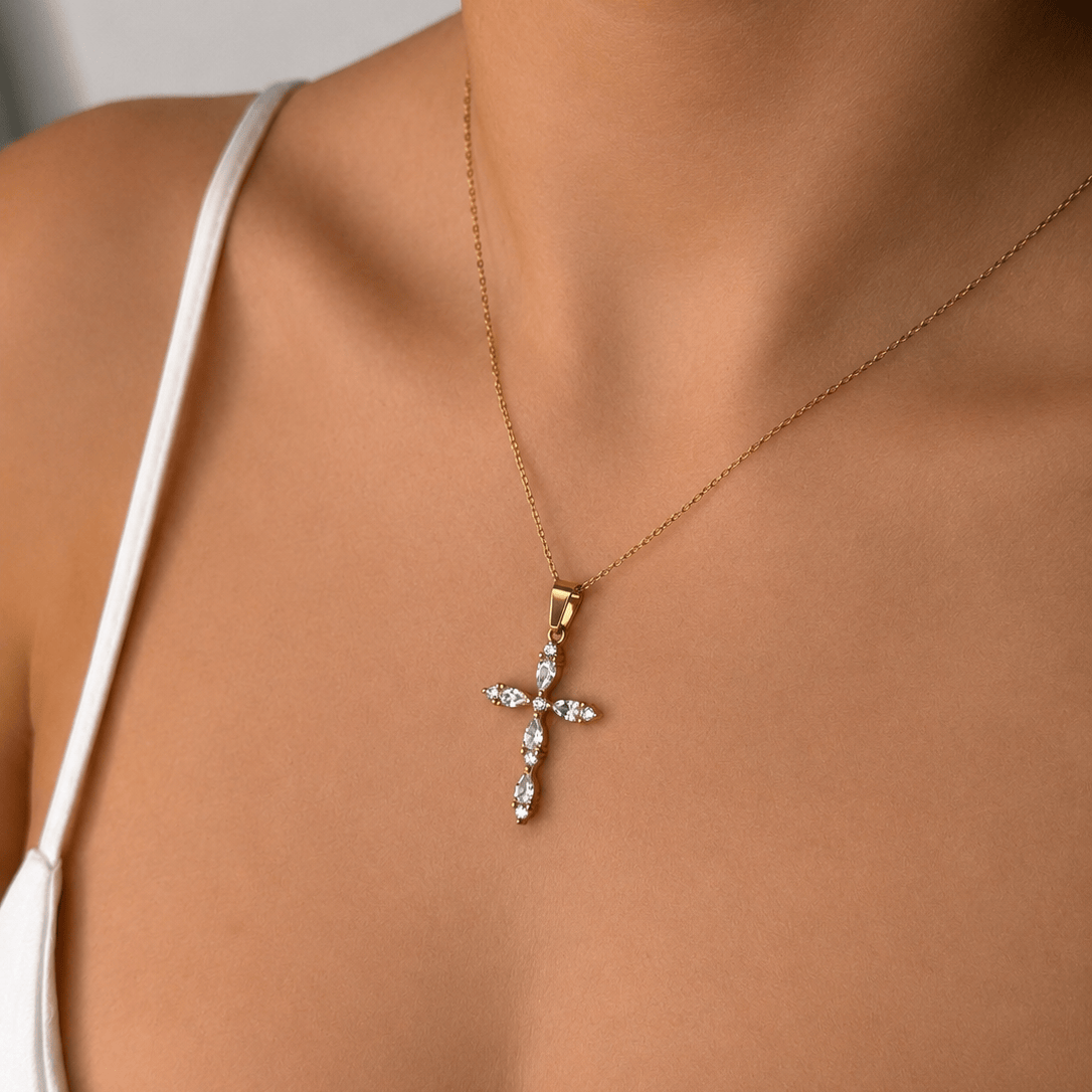 Bohomoon Stainless Steel Isadora Cross Necklace