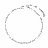 BohoMoon Stainless Steel Isha Anklet Silver