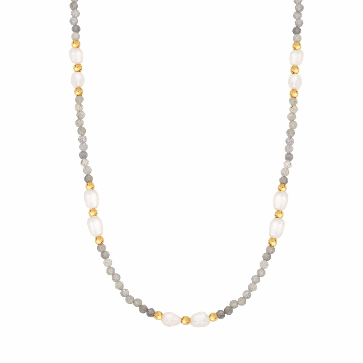 BohoMoon Stainless Steel Isla Labradorite Choker / Necklace Gold / Necklace