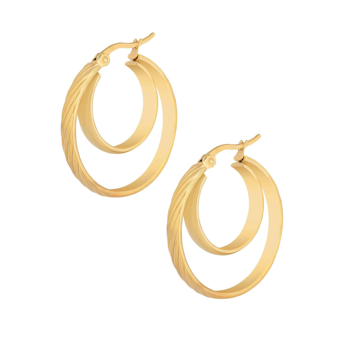 BohoMoon Stainless Steel Isobel Hoop Earrings Gold