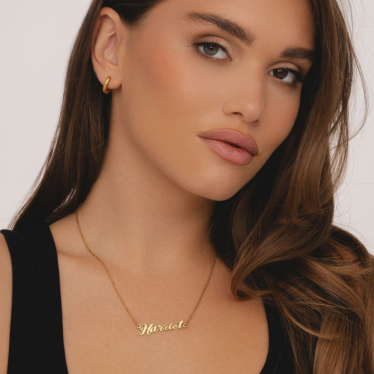 Bohomoon Stainless Steel Personalised Name Necklace - Italic