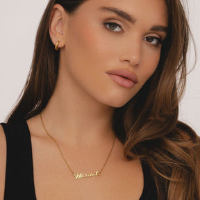 Bohomoon Stainless Steel Personalised Name Necklace - Italic