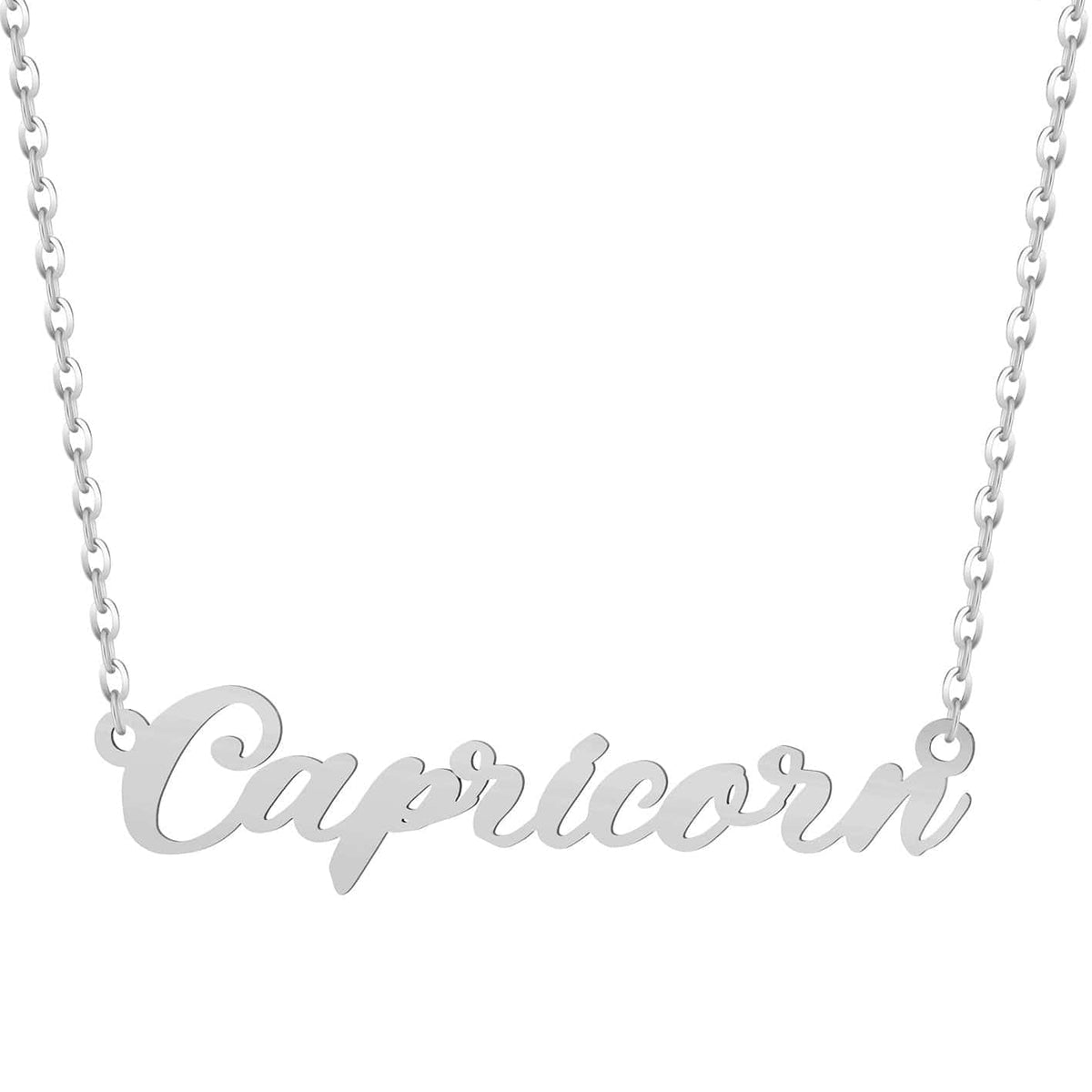 Bohomoon Stainless Steel Italic Zodiac Necklace