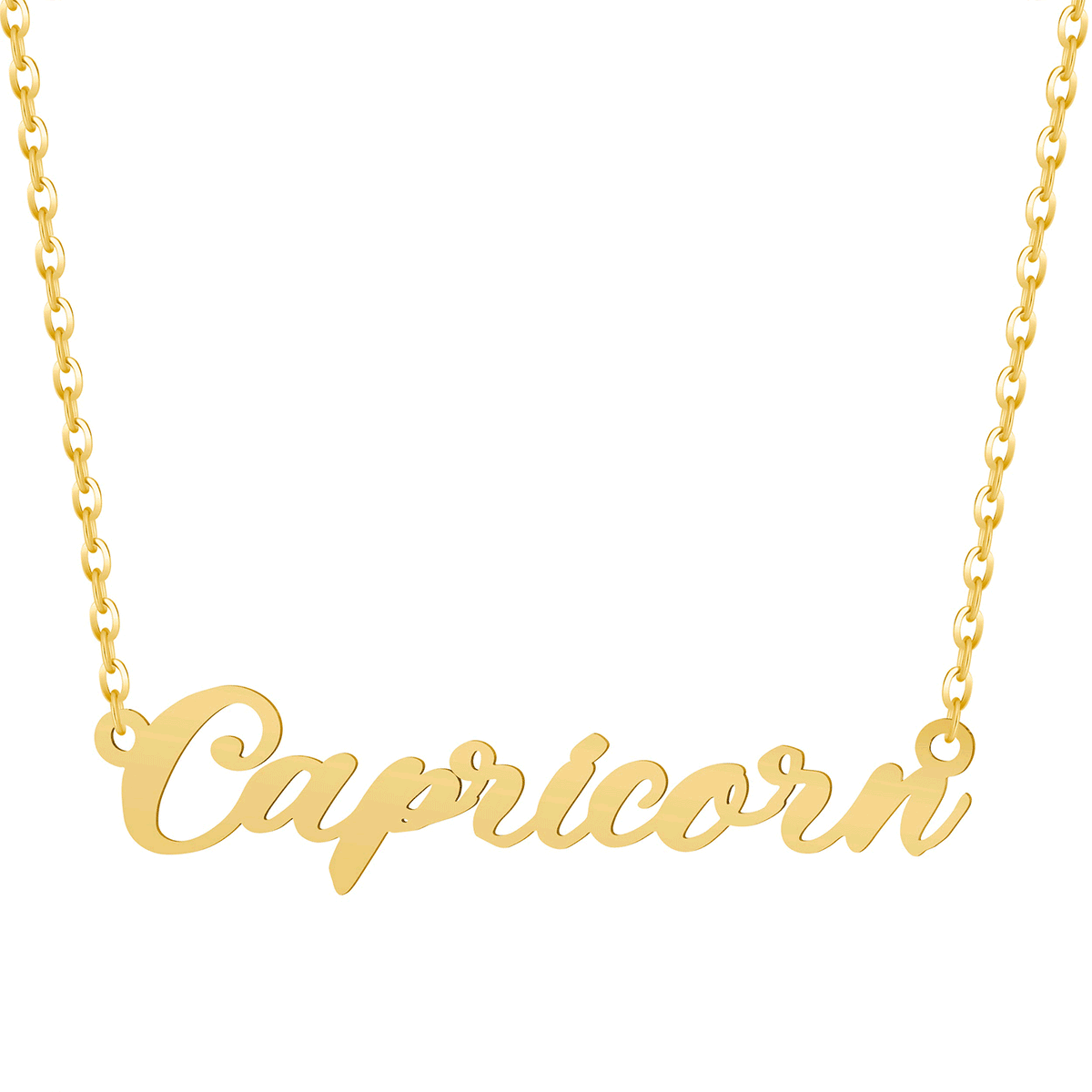 Bohomoon Stainless Steel Italic Zodiac Necklace