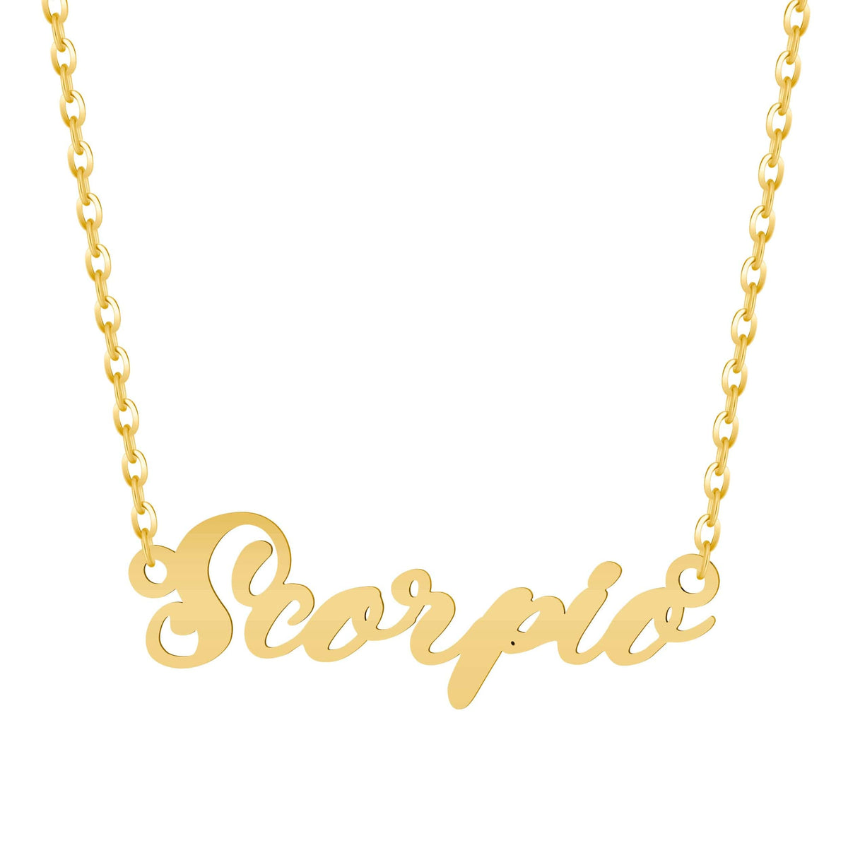 Bohomoon Stainless Steel Italic Zodiac Necklace