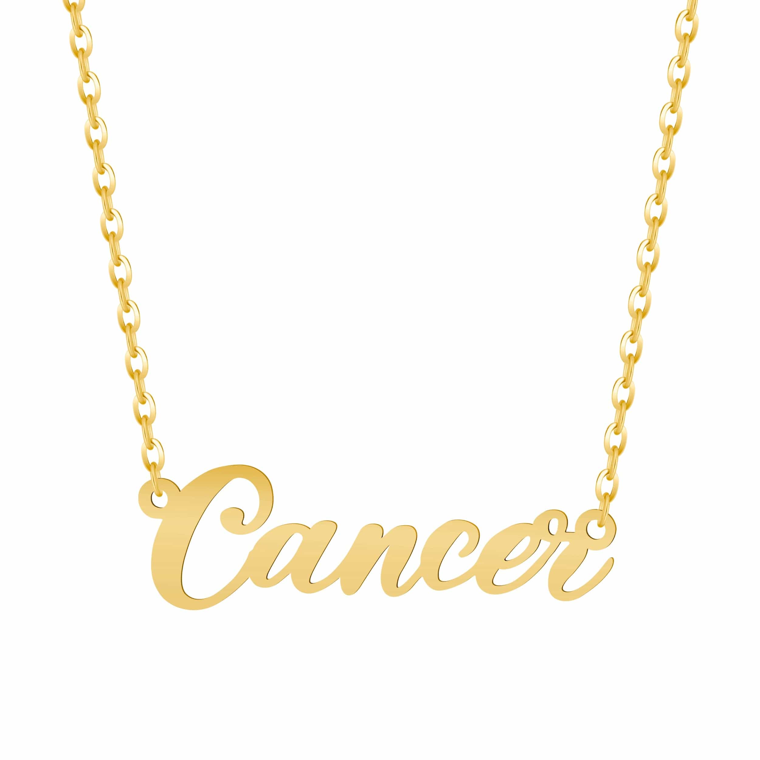 Bohomoon Stainless Steel Italic Zodiac Necklace