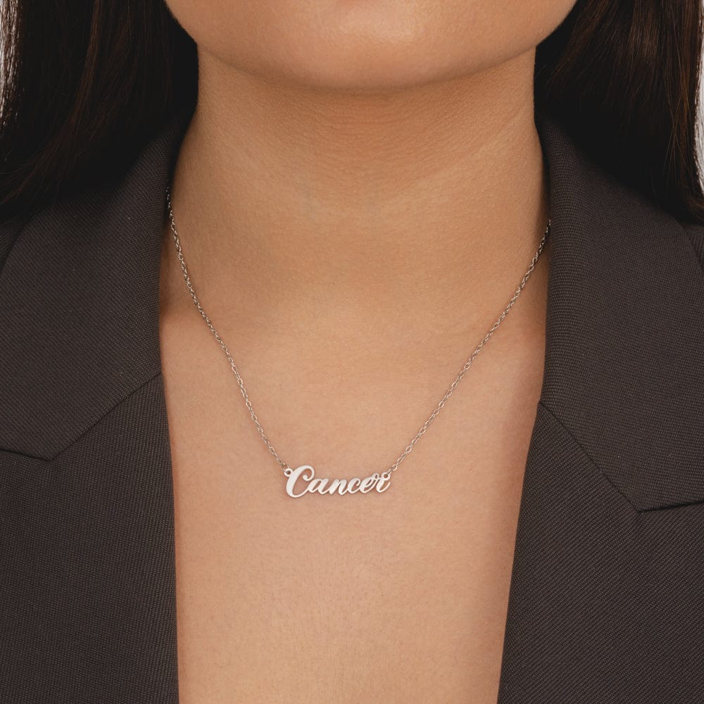 Bohomoon Stainless Steel Italic Zodiac Necklace