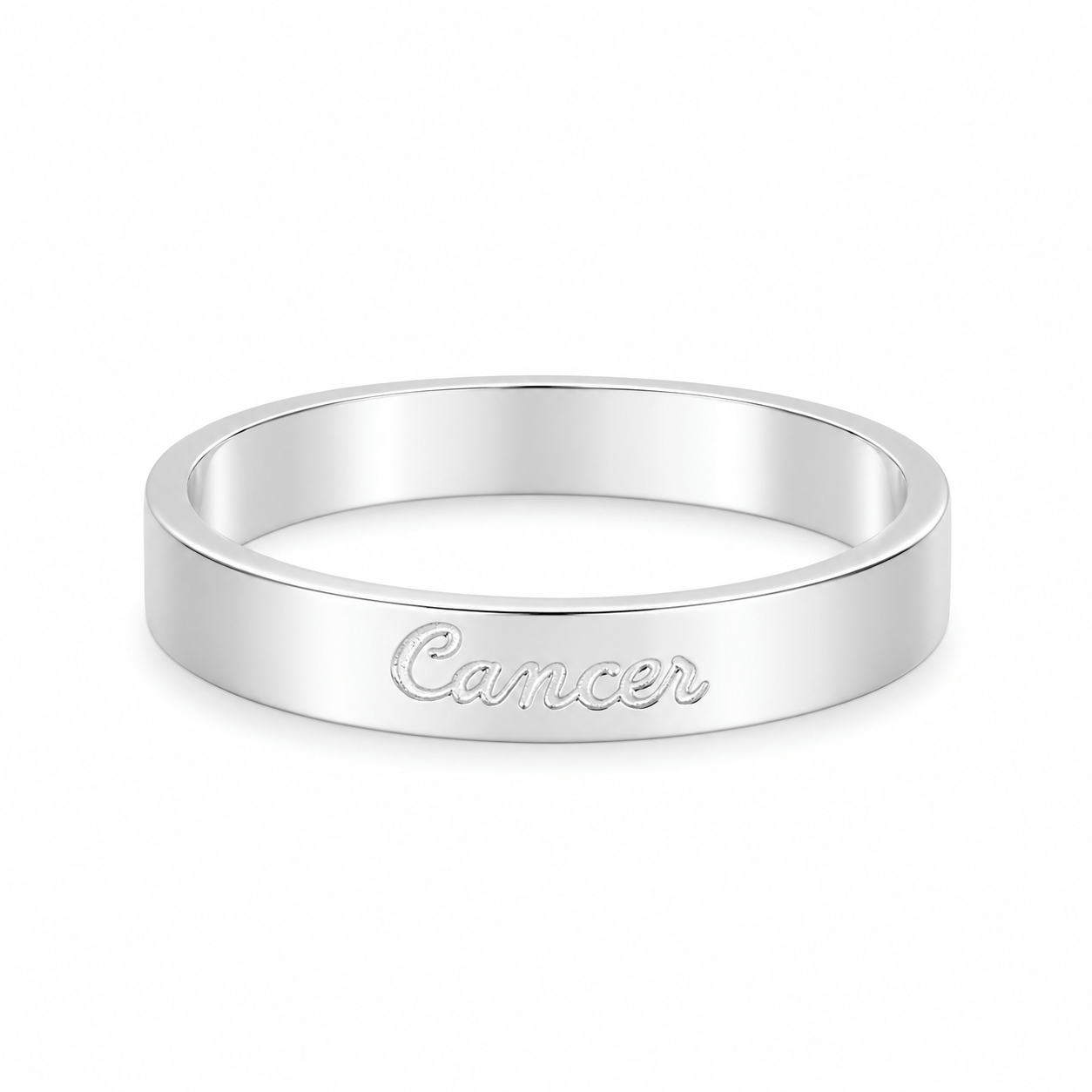 Bohomoon Stainless Steel Italic Zodiac Ring Silver