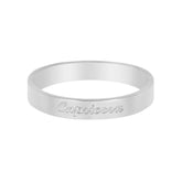 BohoMoon Stainless Steel Italic Zodiac Ring Silver Capricorn / US 4 / UK H / EUR 46 / (xxsmall)