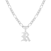 BohoMoon Stainless Steel Ivy Initial Choker / Necklace Silver / A / Choker