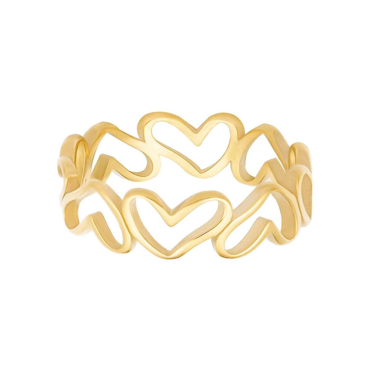 BohoMoon Stainless Steel Adoration Ring Gold / US 5 / UK J / EUR 49 (x small)