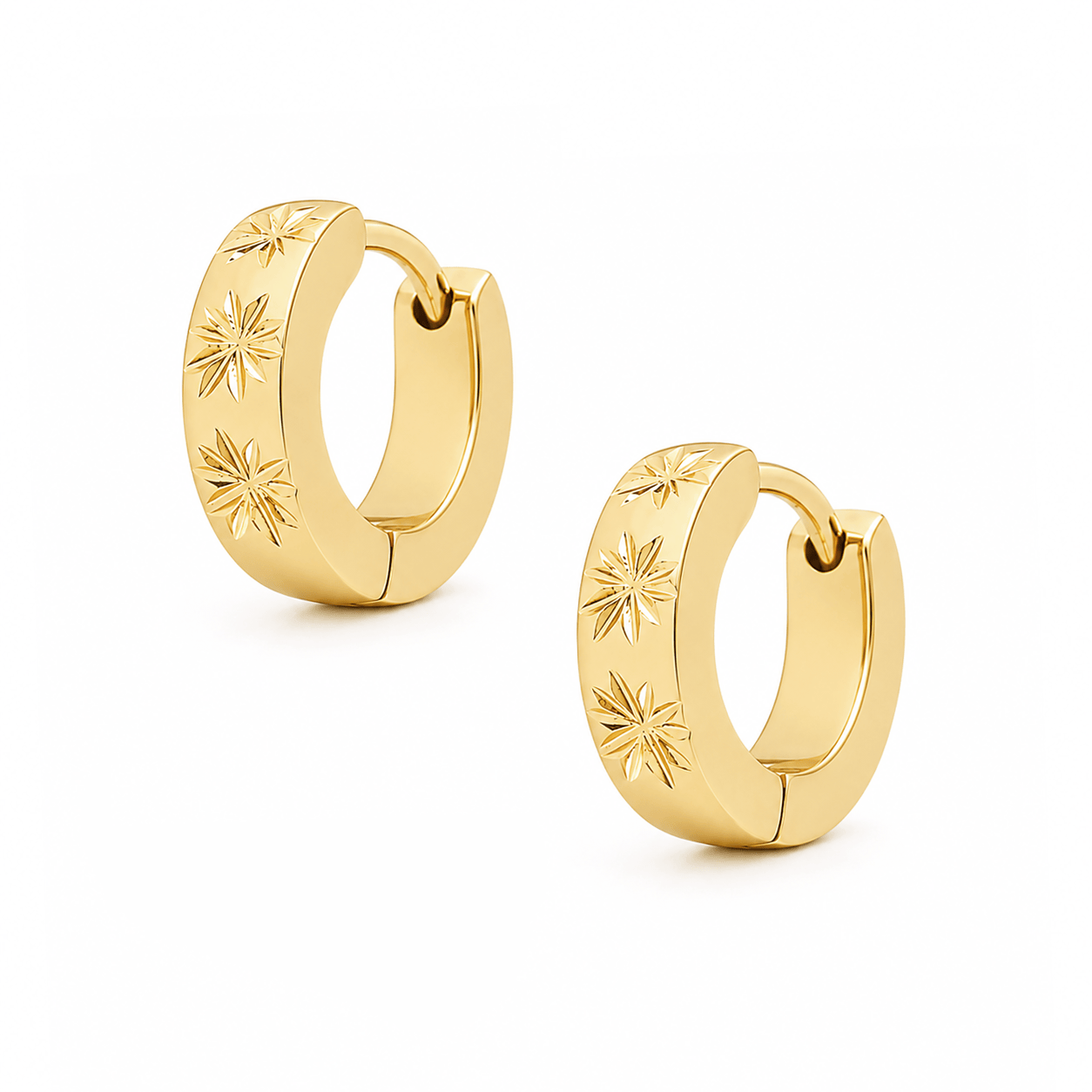Bohomoon Stainless Steel Jagger Huggie Hoop Earrings