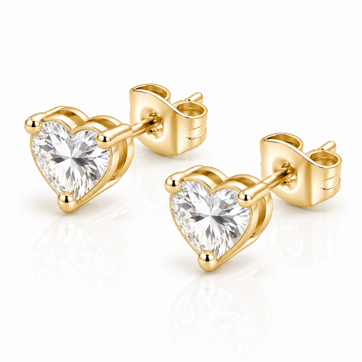Bohomoon Stainless Steel Jamie Heart Stud Earrings