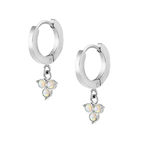 BohoMoon Stainless Steel Jamille Opal Hoop Earrings
