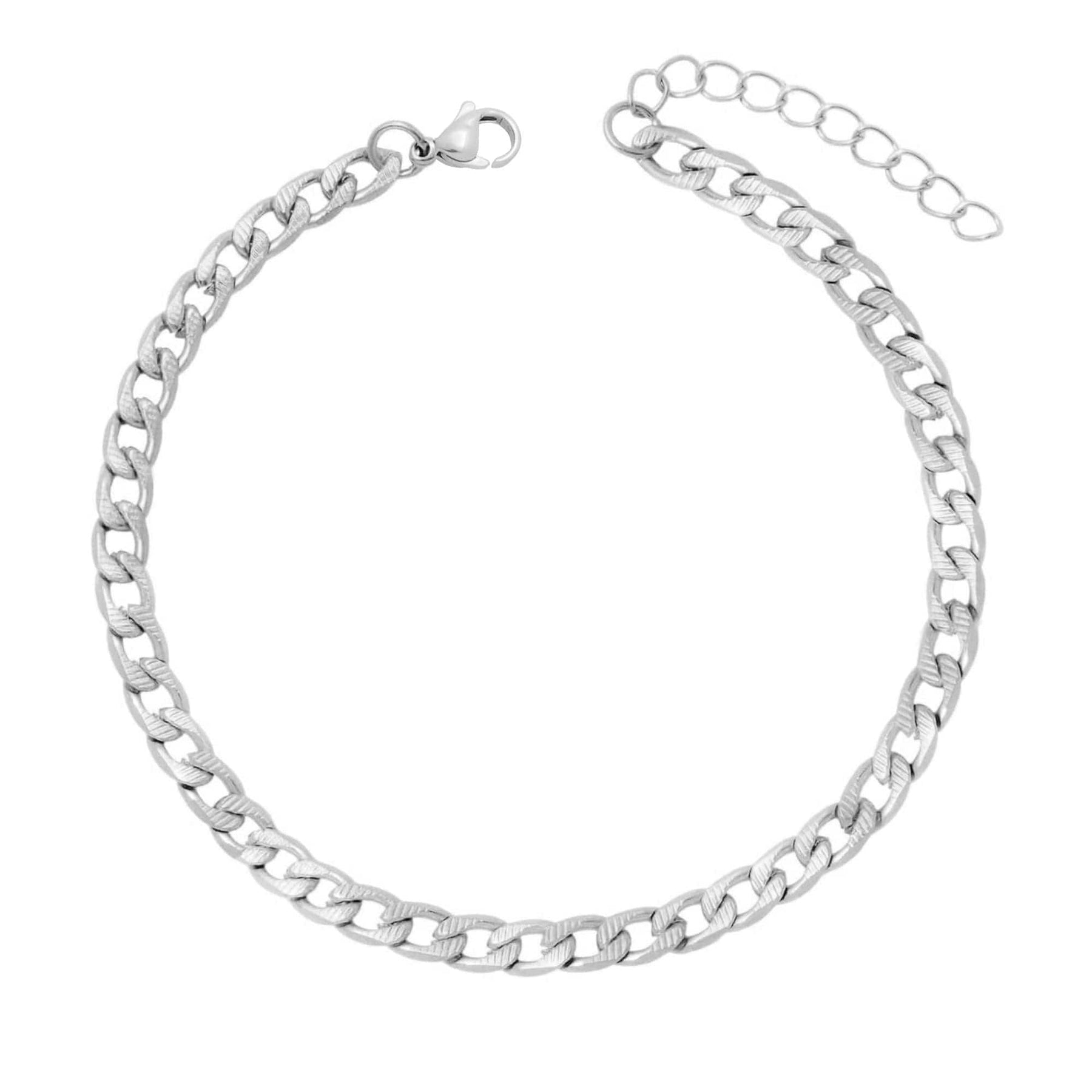 BohoMoon Stainless Steel Janis Anklet Silver