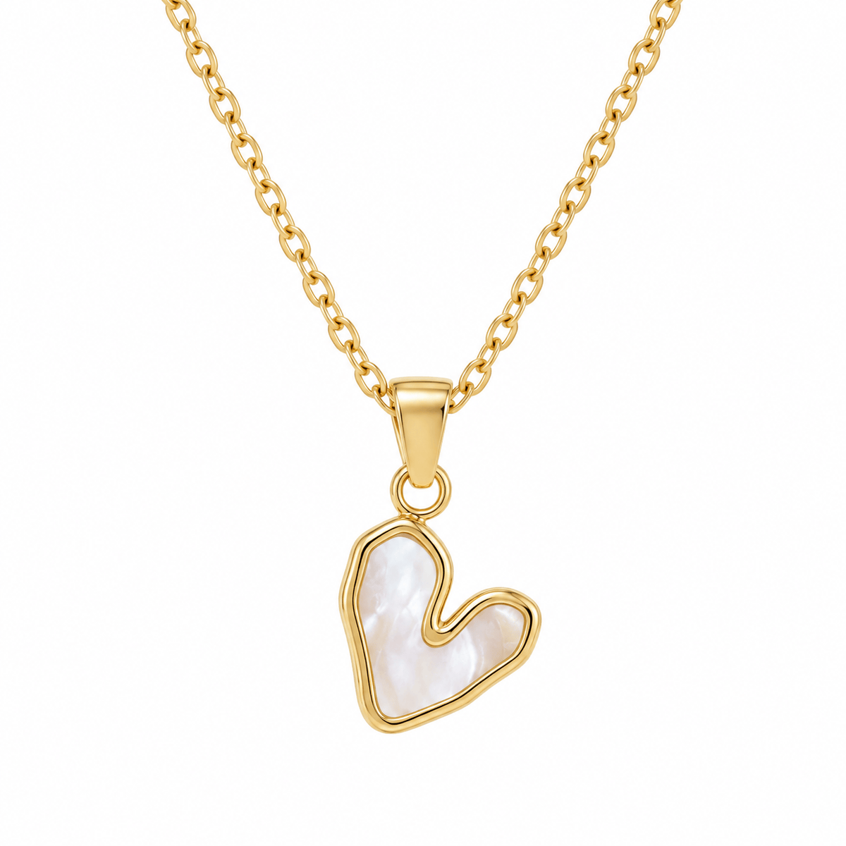 Bohomoon Stainless Steel Je T'aime Heart Necklace