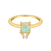 BohoMoon Stainless Steel Jessie Opal Ring Gold / US 6 / UK L / EUR 51 (small)
