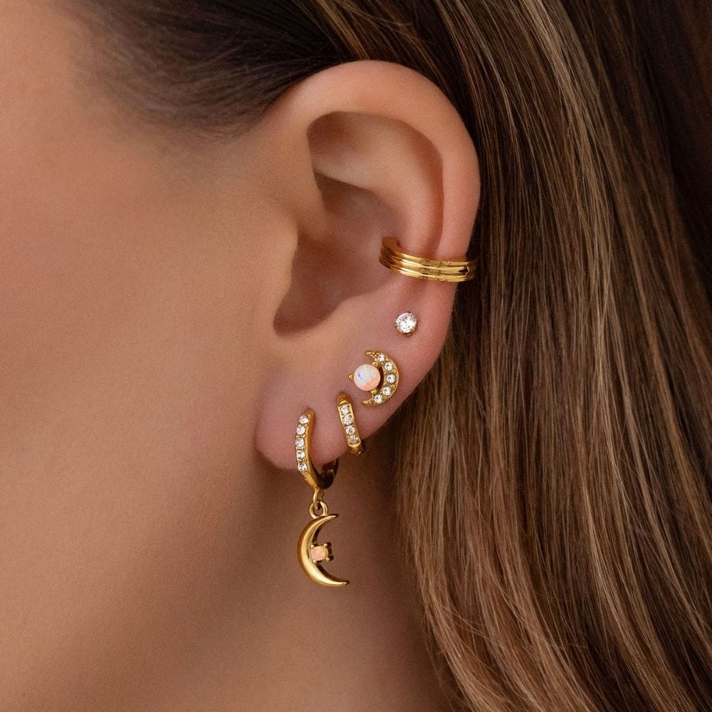 Bohomoon Stainless Steel Jupiter Opal Stud Earrings