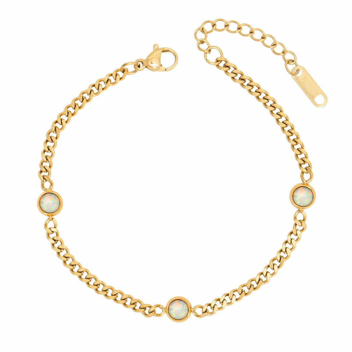 BohoMoon Stainless Steel Karma Opal Bracelet Gold
