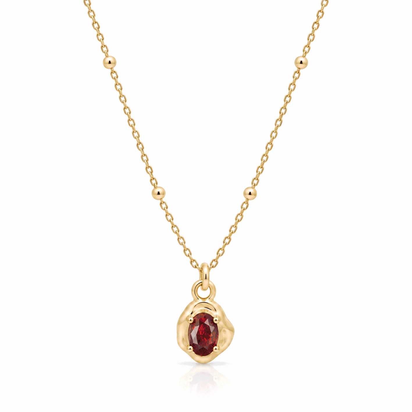 Bohomoon Stainless Steel Kaya Birthstone Necklace