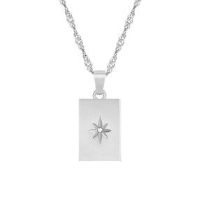 BohoMoon Stainless Steel Kaylee Star Necklace Silver
