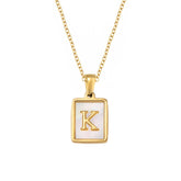 BohoMoon Stainless Steel Kelanhi Initial Necklace Gold / A