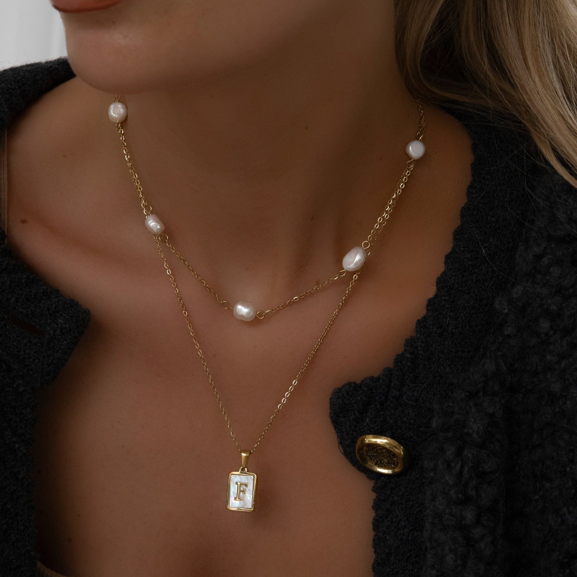 BohoMoon Stainless Steel Kelanhi Initial Necklace