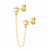 Bohomoon Stainless Steel Kendall Double Pearl Earrings