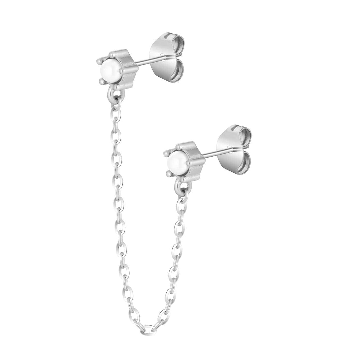 Bohomoon Stainless Steel Kendall Double Pearl Earrings