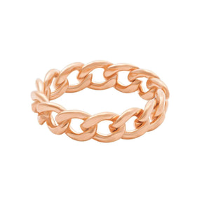 BohoMoon Stainless Steel Kenya Chain Ring Rose Gold / US 6 / UK L / EUR 51 (small)