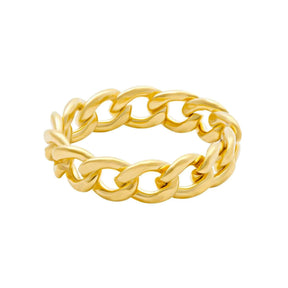 BohoMoon Stainless Steel Kenya Chain Ring Gold / US 6 / UK L / EUR 51 (small)