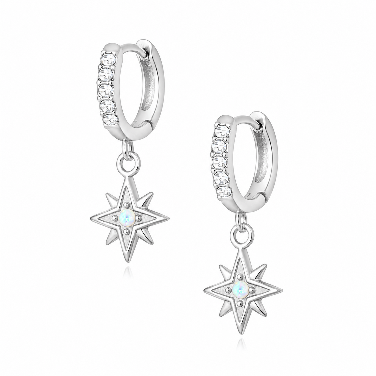Bohomoon Stainless Steel Kerry Opal Hoop Earrings
