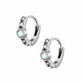 BohoMoon Stainless Steel Kiara Opal Hoop Earrings