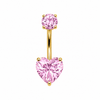Bohomoon Stainless Steel Kyoto Heart Belly Bar