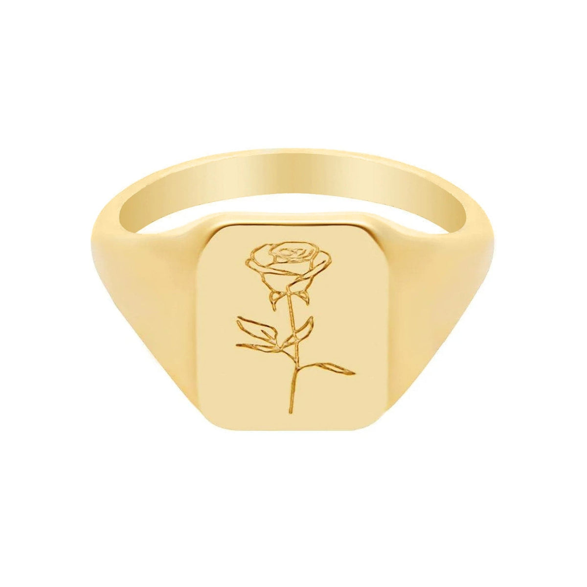 Bohomoon Stainless Steel La Vie En Rose Signet Ring