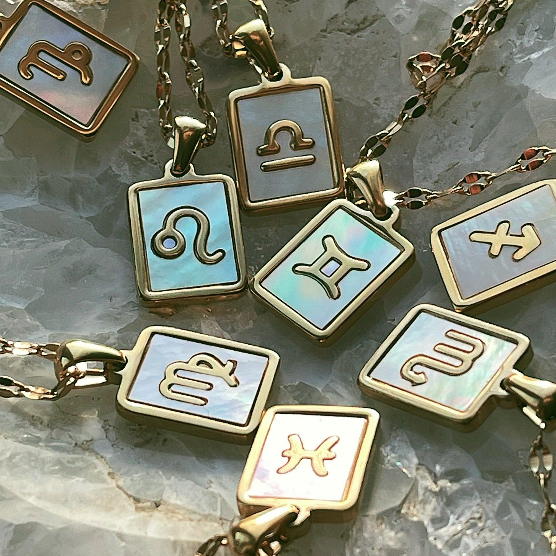 BohoMoon Stainless Steel Labyrinth Zodiac Necklace