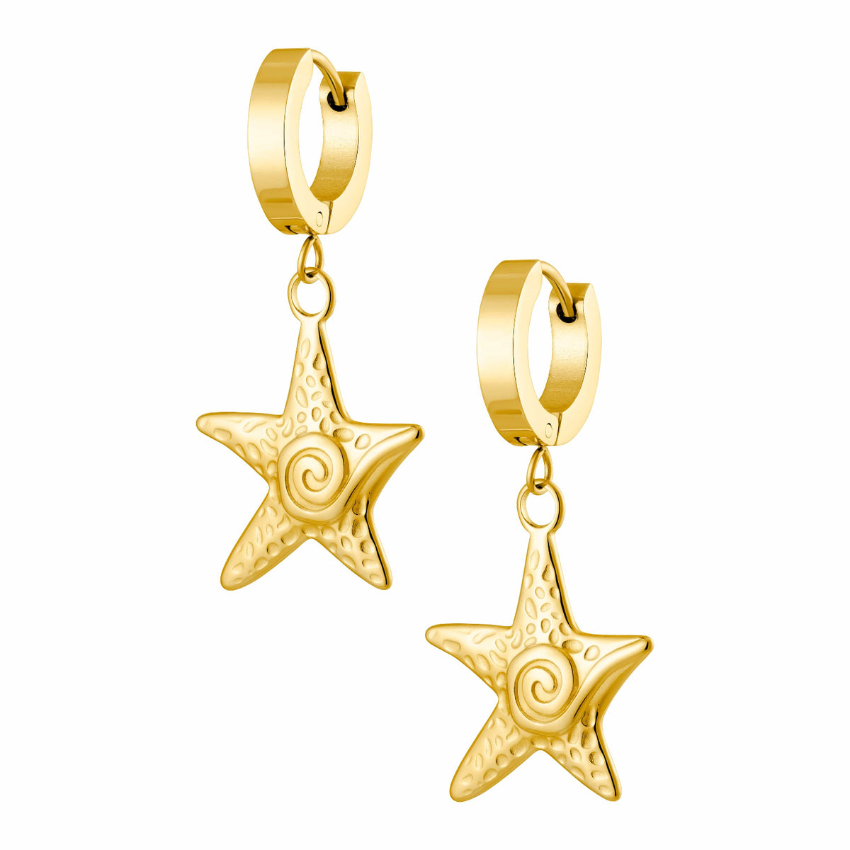 Bohomoon Stainless Steel Lani Starfish Hoop Earrings