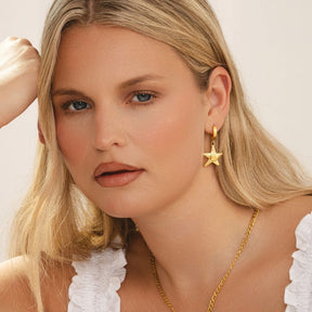 Bohomoon Stainless Steel Lani Starfish Hoop Earrings