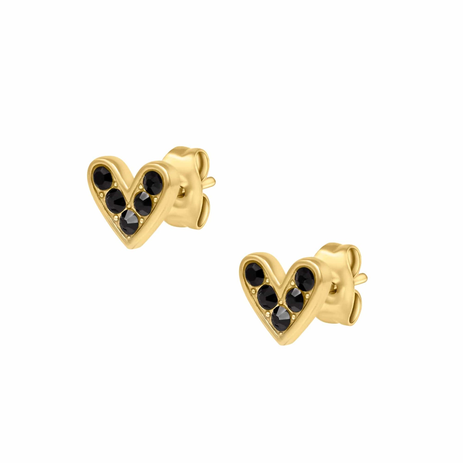 BohoMoon Stainless Steel Last Love Stud Earrings Gold