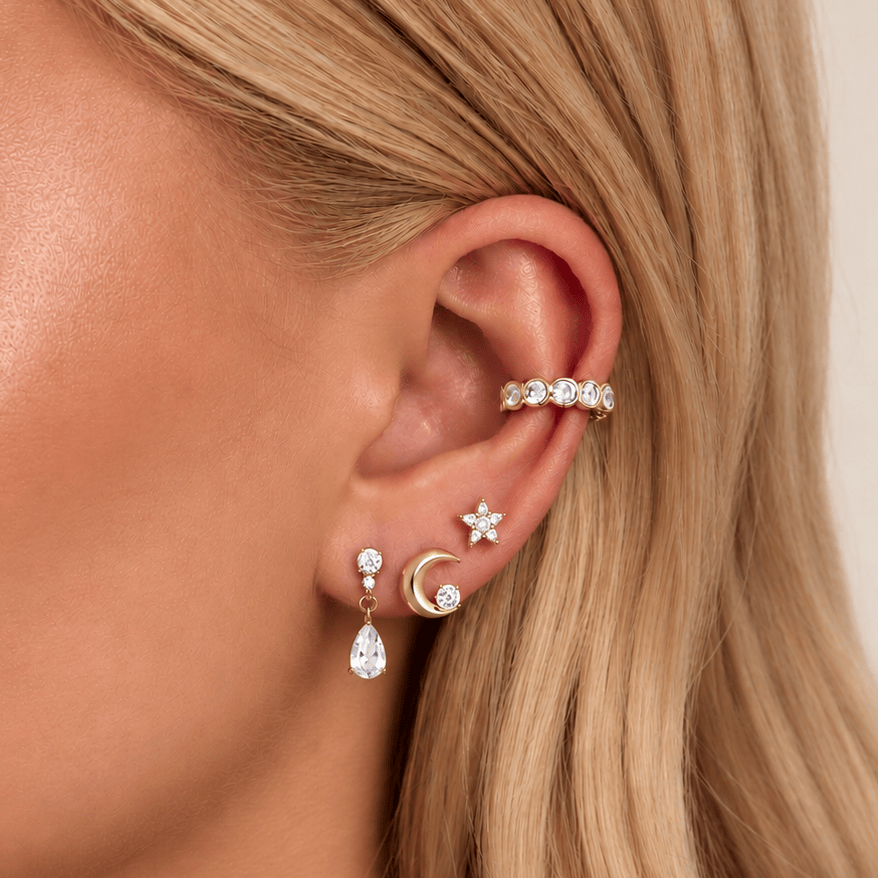 Bohomoon Stainless Steel Leia Star Stud Earrings