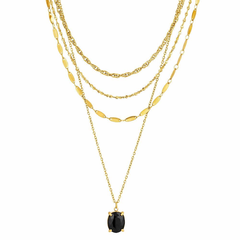 Bohomoon Stainless Steel Lennon Layered Necklace