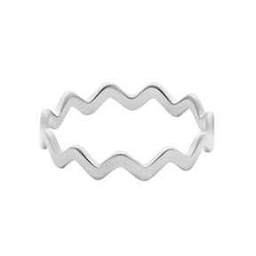 BohoMoon Stainless Steel Libby Ring Silver / US 4 / UK H / EUR 46 / (xxsmall)