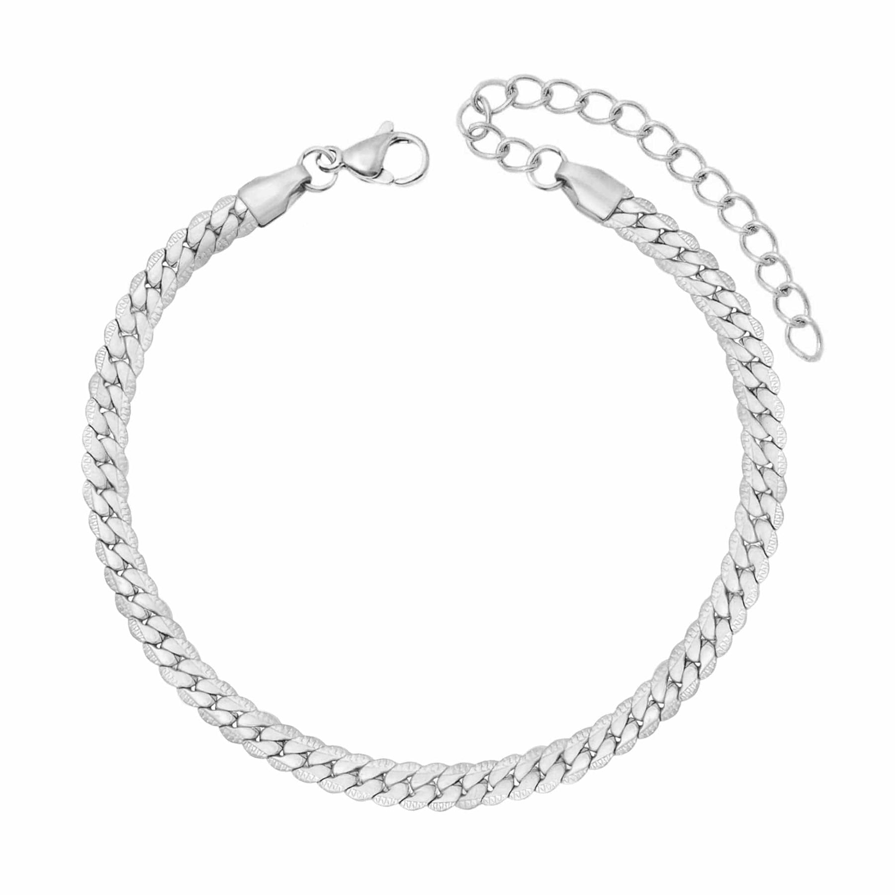 BohoMoon Stainless Steel Liberty Anklet Silver