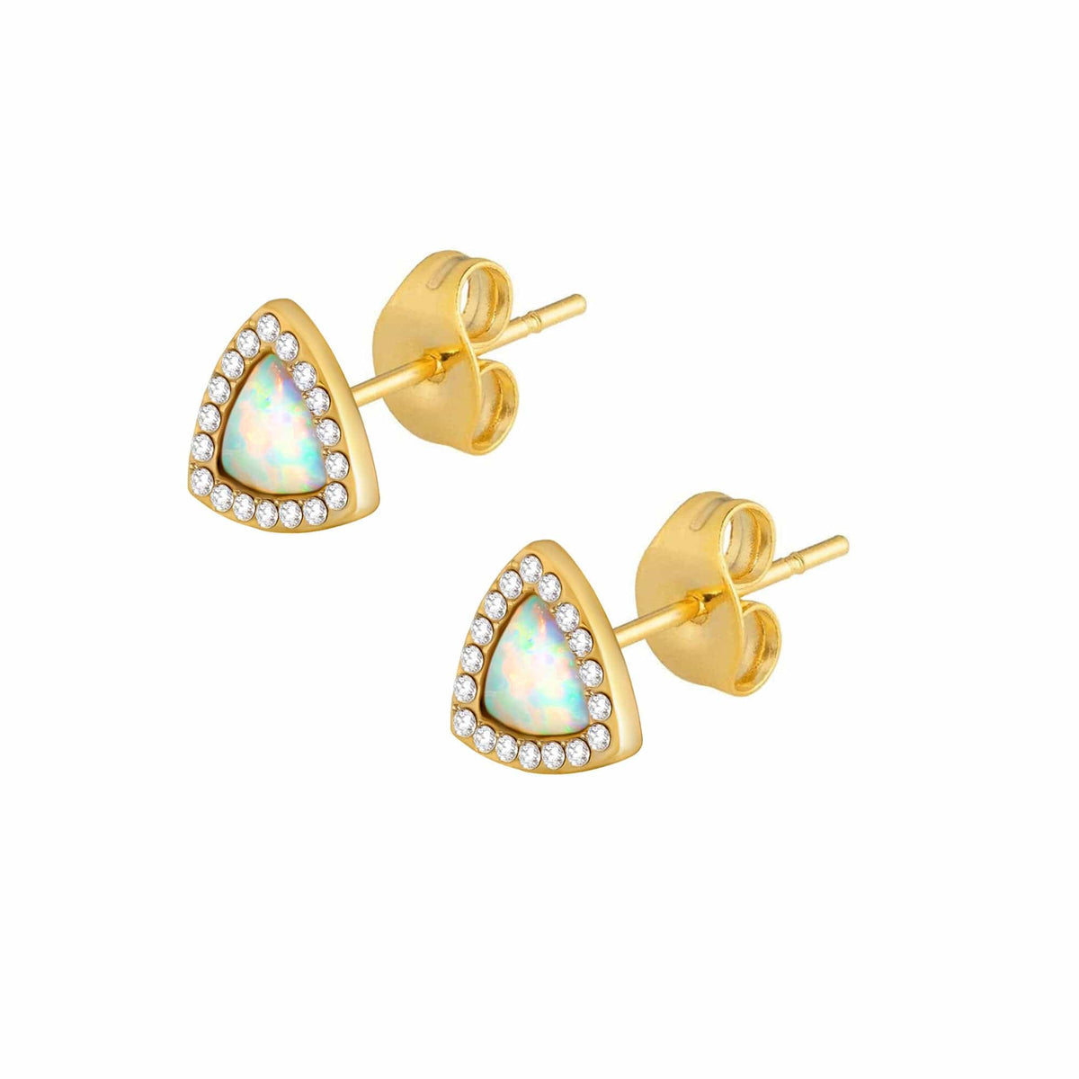BohoMoon Stainless Steel Light Year Opal Stud Earrings