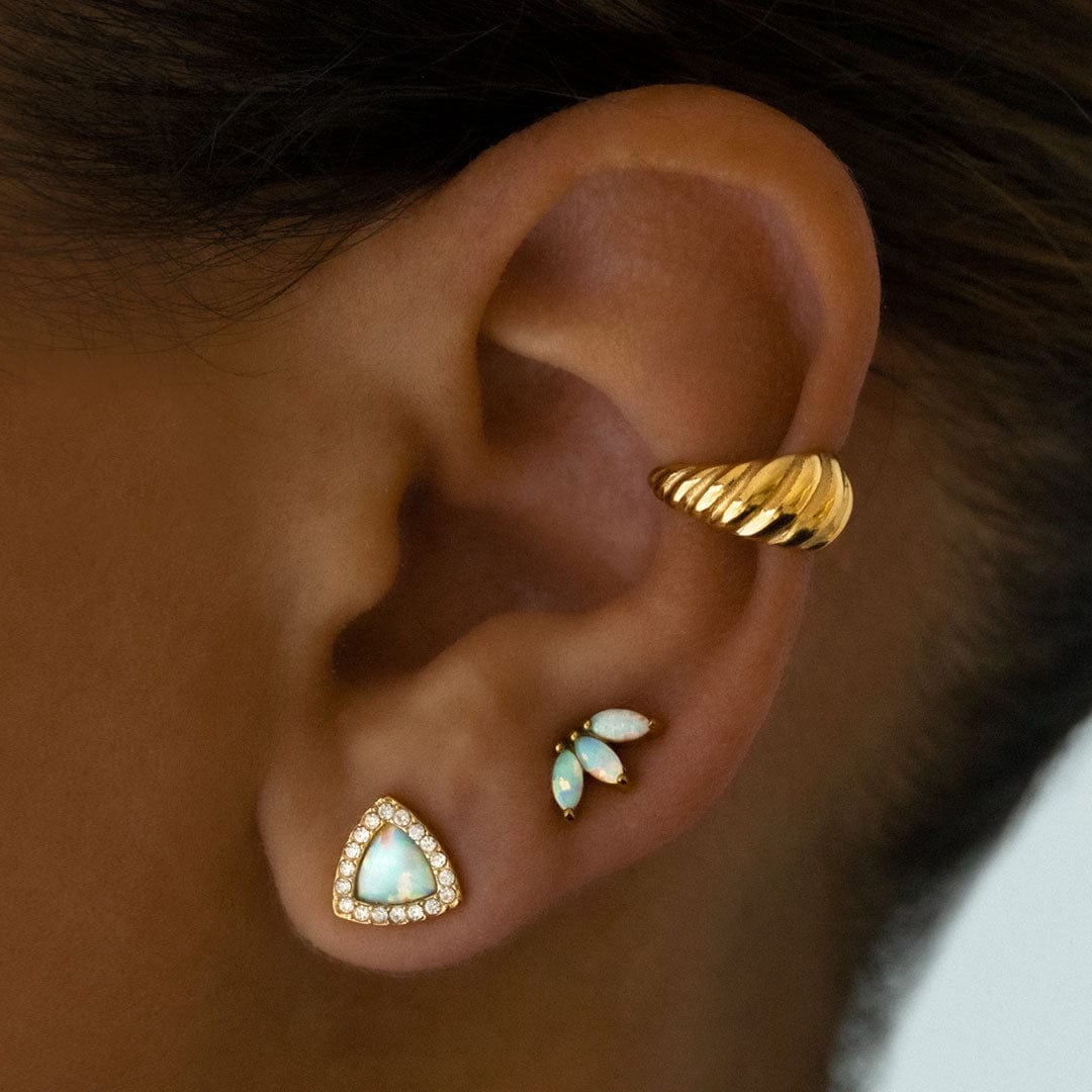 BohoMoon Stainless Steel Light Year Opal Stud Earrings