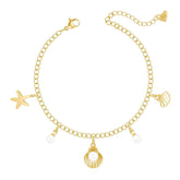 Bohomoon Stainless Steel Liv Shell Anklet