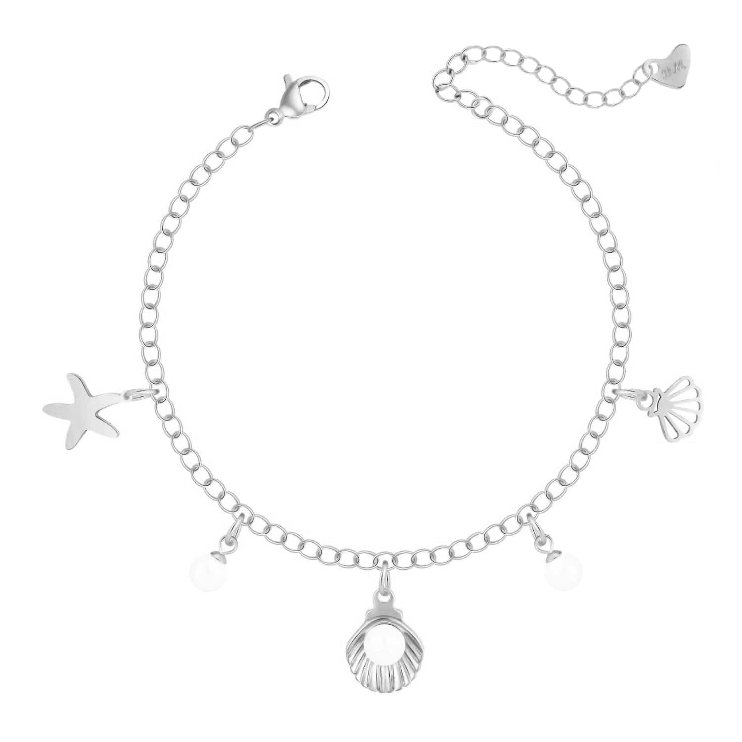 Bohomoon Stainless Steel Liv Shell Anklet