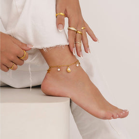 Bohomoon Stainless Steel Liv Shell Anklet