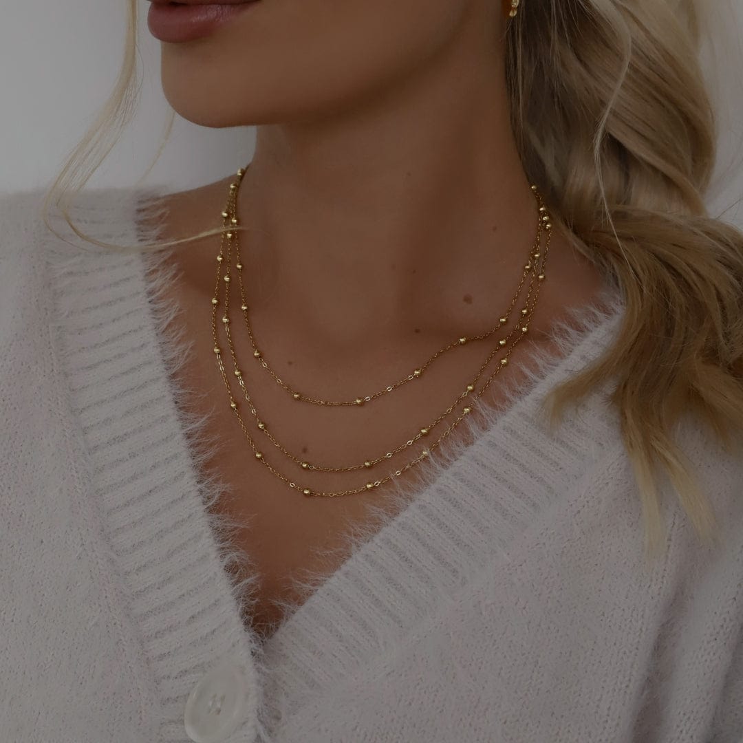 BohoMoon Stainless Steel London Layered Necklace Gold